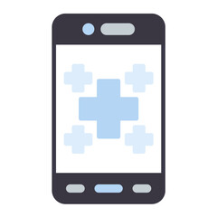 Obraz premium Mobile Medical Flat Multicolor Icon