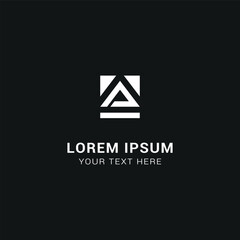 Fototapeta premium vector business logo design with initial letter A, mountain design.