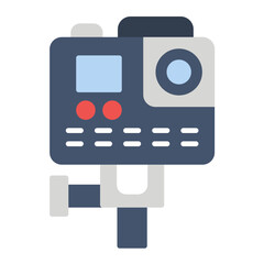 Action Camera Flat Multicolor Icon