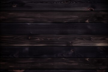 A high-resolution image displaying the rich textures and patterns of dark stained wooden planks lined up horizontally, offering a sleek and modern look that can serve as a background, a texture detail