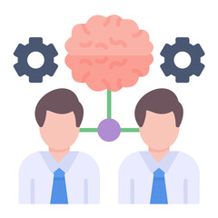 Brainstorming Flat Multicolor Icon