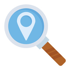 Location Searching Flat Multicolor Icon