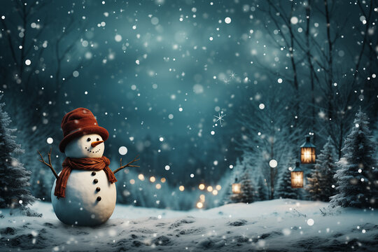 snowman christmas new year's 2024, new year's Christmas mood, Wallpaper, background, picture, illustration, clean, blank, pattern, free, screen 3:2 [3:2]