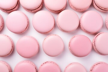 Obraz premium Valentine's Day background with pink macaroons