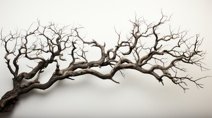 tree with roots on white background
