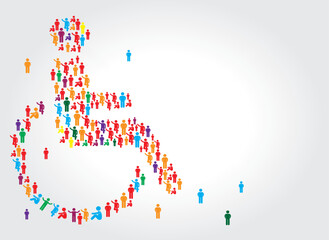 world disability day, vector disabled logo	