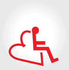 Obraz premium world disability day, vector disabled logo 