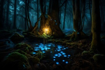 Explore the fascinating world of bioluminescent fungi found in forests and woodlands. 