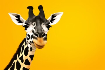 giraffe head isolated