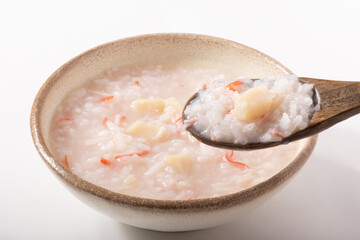 ホタテ貝柱とカニカマのお粥