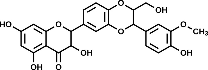 Silymarin structural formula