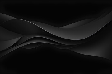 abstract black background with 3d waves