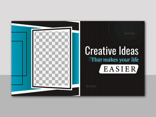 Creative YouTube thumbnail template & Abstract Vector Design