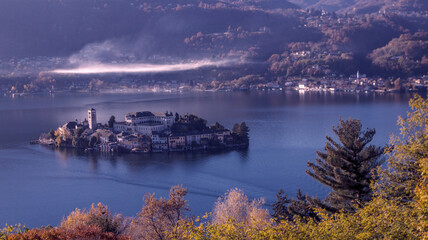 Isola di san giulio lago d'Orta, Novara, piemonte, Italia