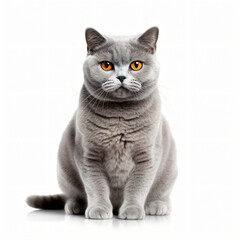 British Shorthair Cat Clipart isolated on white background