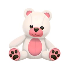 Cute teddy bear in vector illustration