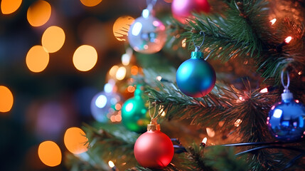 Fototapeta na wymiar christmas tree with baubles,christmas tree decoration,christmas tree decorations,Sparkling Splendor: Christmas Tree with Baubles and Decorations,Festive Elegance: Adorning the Christmas Tree 