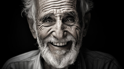 Porträt eines Seniors: Kunstvolles Close-Up eines erfahrenen Gesichts