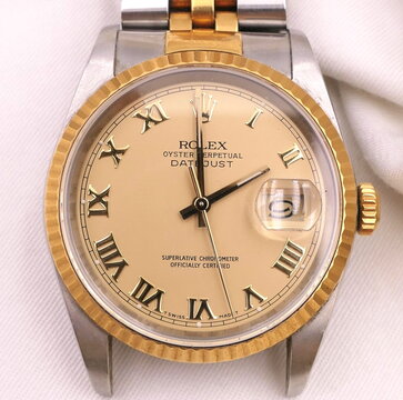ROLEX Datejust, gold and stainless steel combination model, automatic winding famous brand watch	