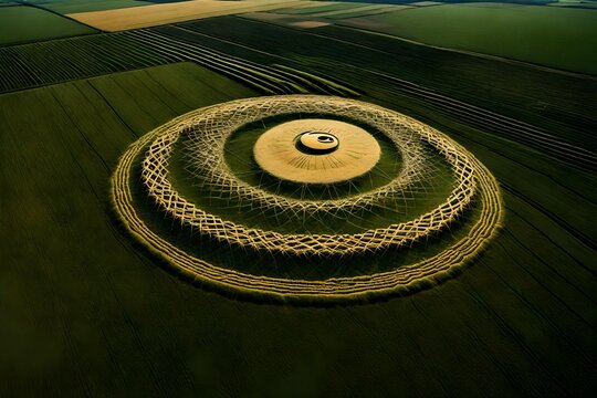 A mysterious crop circle appears in a remote field overnight. 