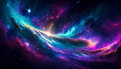 Fototapeta premium カラフルな宇宙の背景素材