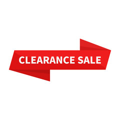 Clearance Sale In Red Rectangle Ribbon Parallelogram Shape For Advertising Business Information Marketing
