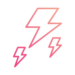 Lightening icon isolate white background vector stock illustration