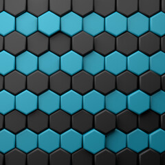 CGI 3d hexagonal wallpaper background 3d rendering	