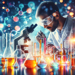 Scientist  in laboratory