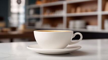 A Refreshing Cup Of Hot Coffee Background Selective Focus