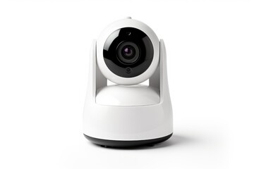 Wireless security camera on white background
