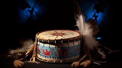 Fototapeta na wymiar Sacred Native American Drum