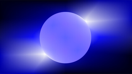 Light two edges blue circle frame orb copy space blue dark theme presentation background