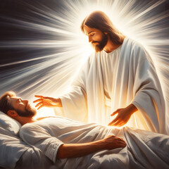 Jesus healing man 