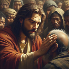 Jesus healing man 