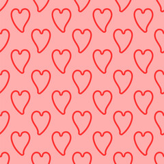 Love pattern design. Valentine decorative background in flat style. Repeat and seamless vector