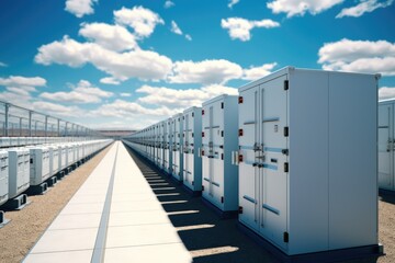 The largest battery energy storage system park in the world. - obrazy, fototapety, plakaty