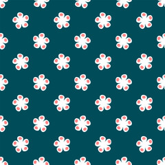 Botanical flower pattern. Seamless nature vector