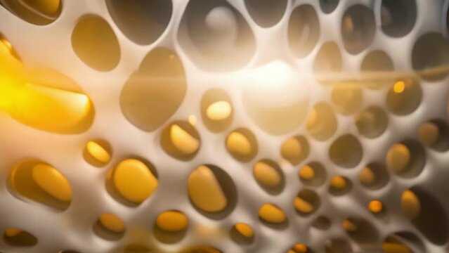 abstract background with circles and bubbles, trypophobia, looping, backdrop in motion