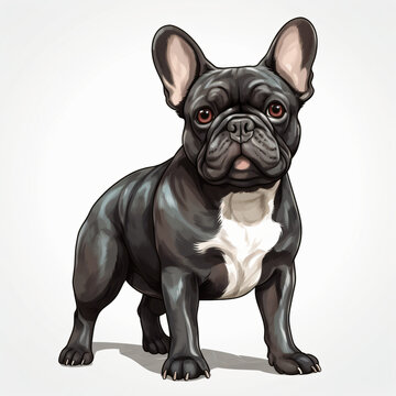 French Bulldog Clipart isolated on white background