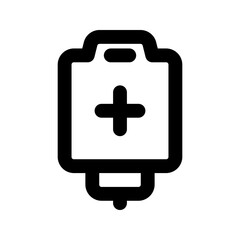 blood bag line icon