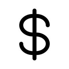 dollar symbol line icon