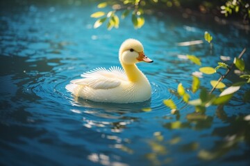 Obraz premium Cute white duck photo