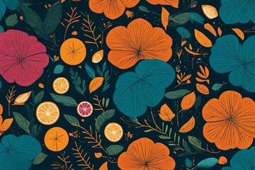 seamless floral pattern and generated AI