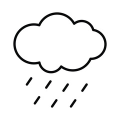Rain icon isolate white background vector stock illustration