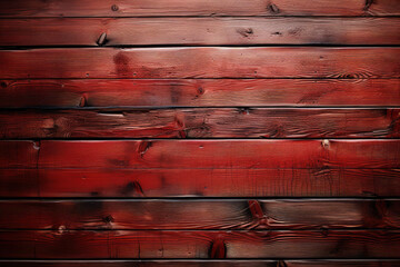 Fototapeta premium Crimson Chronicles: Vintage Wooden Wall in Time-Worn Beauty - Generative AI