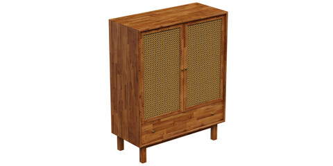 Versatile Cabinet for Stylish Living Spaces transparent png white background bedroom furniture architectural visualization interior
