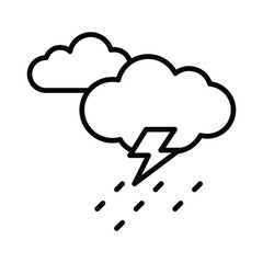 Heavy Rain icon isolate white background vector stock illustration