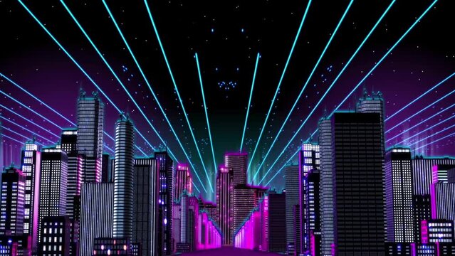 Neon City Beat Vj Loop
