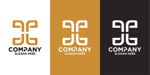 creative letter p logo in cool vector